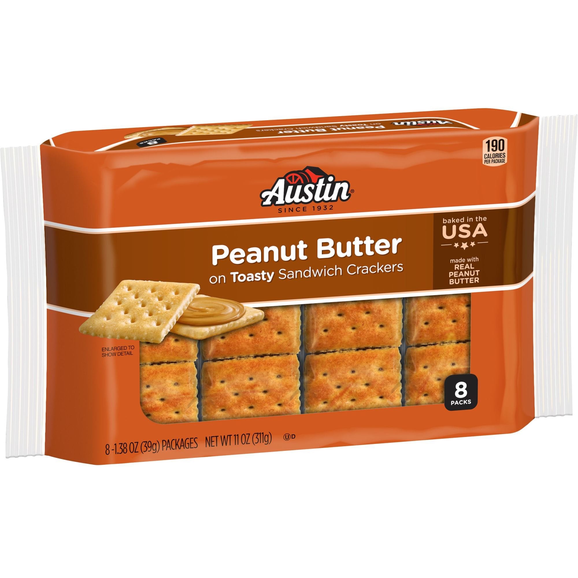 Austin Peanut Butter Sandwich Crackers 1.38oz x 8