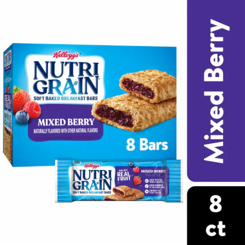 Kellogg's Nutri Grain Breakfast Bars Mixed Berry 8ct