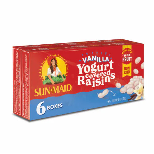 Sun-Maid Vanilla Yogurt Covered Raisins 0.5oz x 6