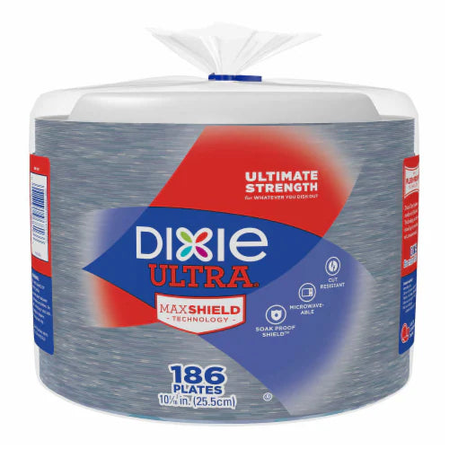 Dixie Ultra Paper Plates 10 1/16" 186ct