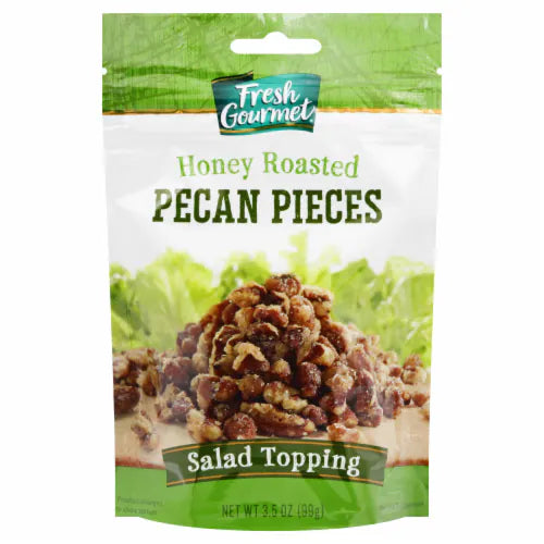 Fresh Gourmet Honey Roasted Pecan Pieces Salad Topping 3.5oz