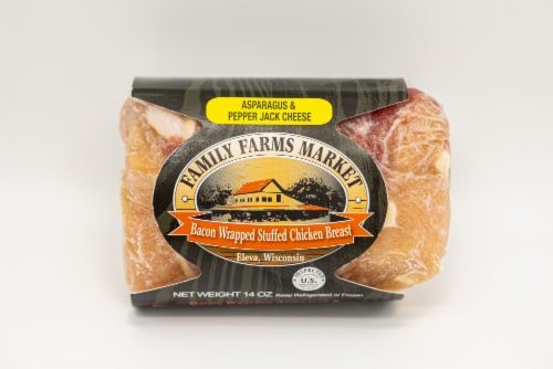 Family Farms Market Bacon Wrapped Asparagus & Pepper Jack Chicken Breasts 14oz