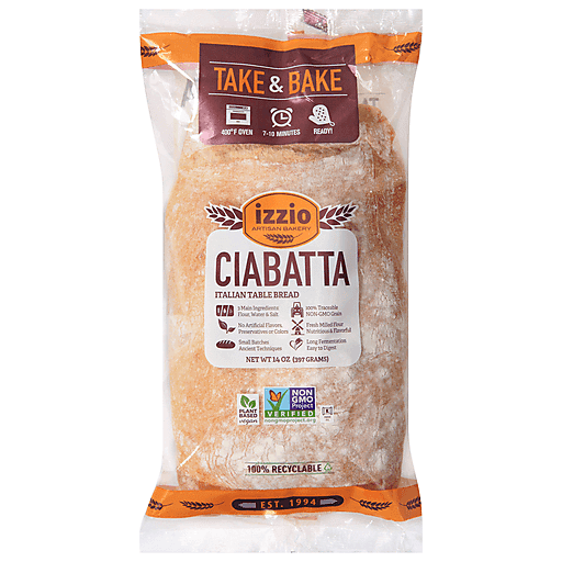 Izzio Ciabatta Italian Table Bread 14oz