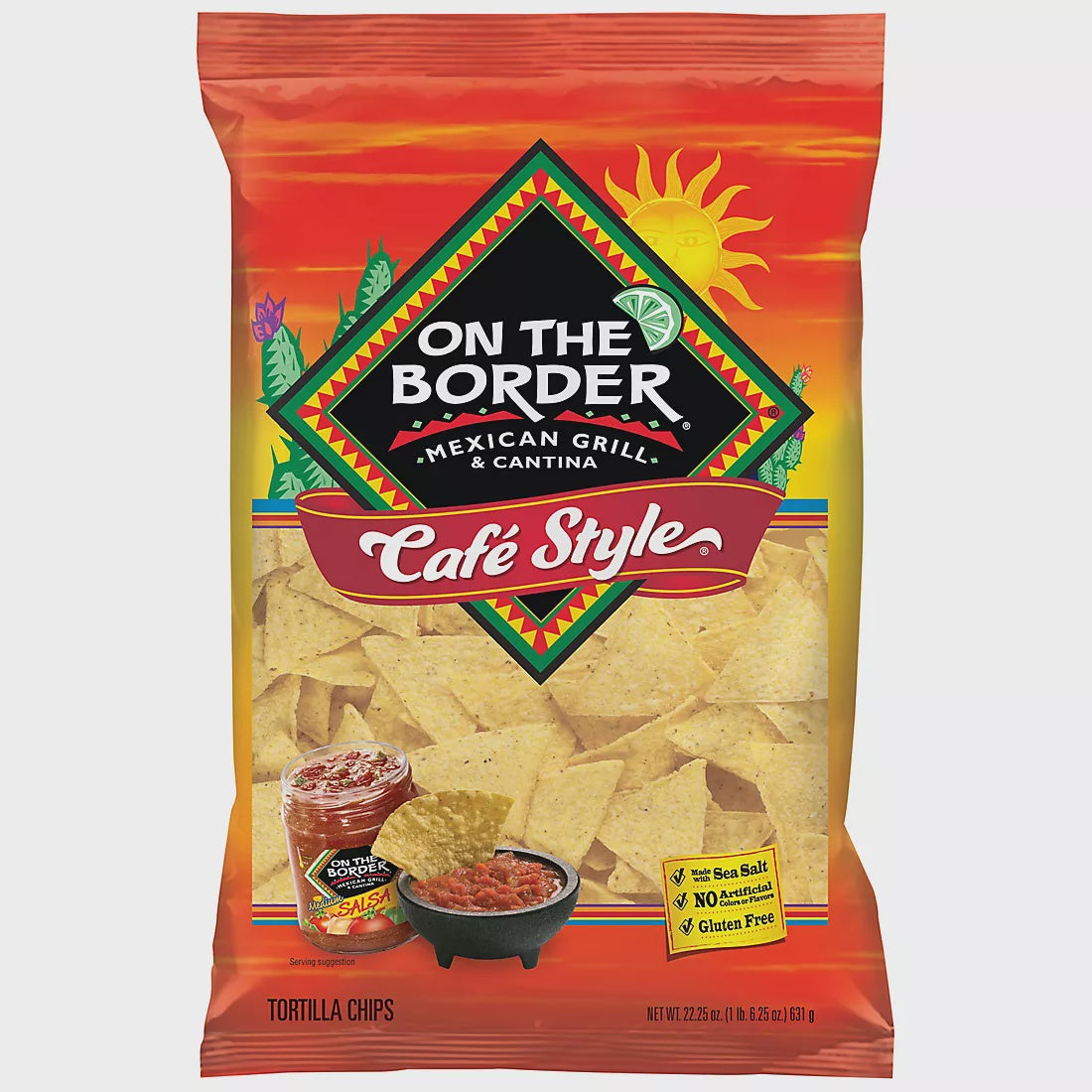 On The Border Cantina Thins Tortilla Chips 22.25oz