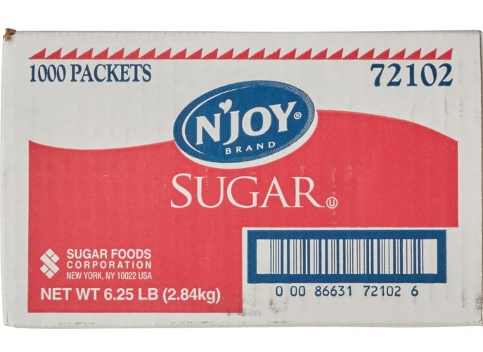 N'joy Granulated Sugar Packets 1000 ct