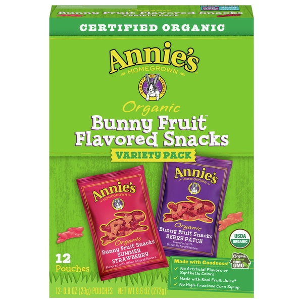 Annie's Bunny Fruit Flavored Snacks Strawberry/Berry 12ct