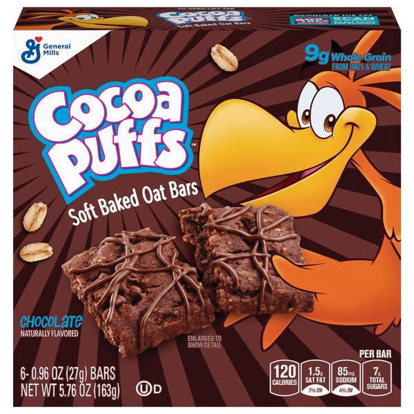 General Mills Cocoa Puffs Chocolate Soft Baked Oat Bars 6ct