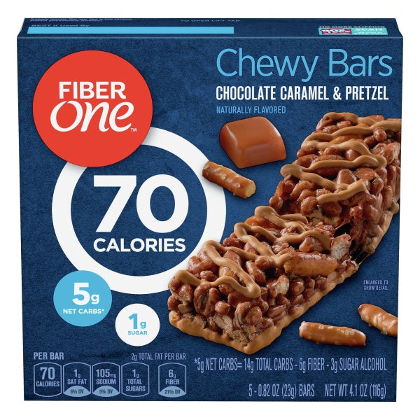 Fiber One Chocolate Caramel & Pretzel Chewy Bars 5ct