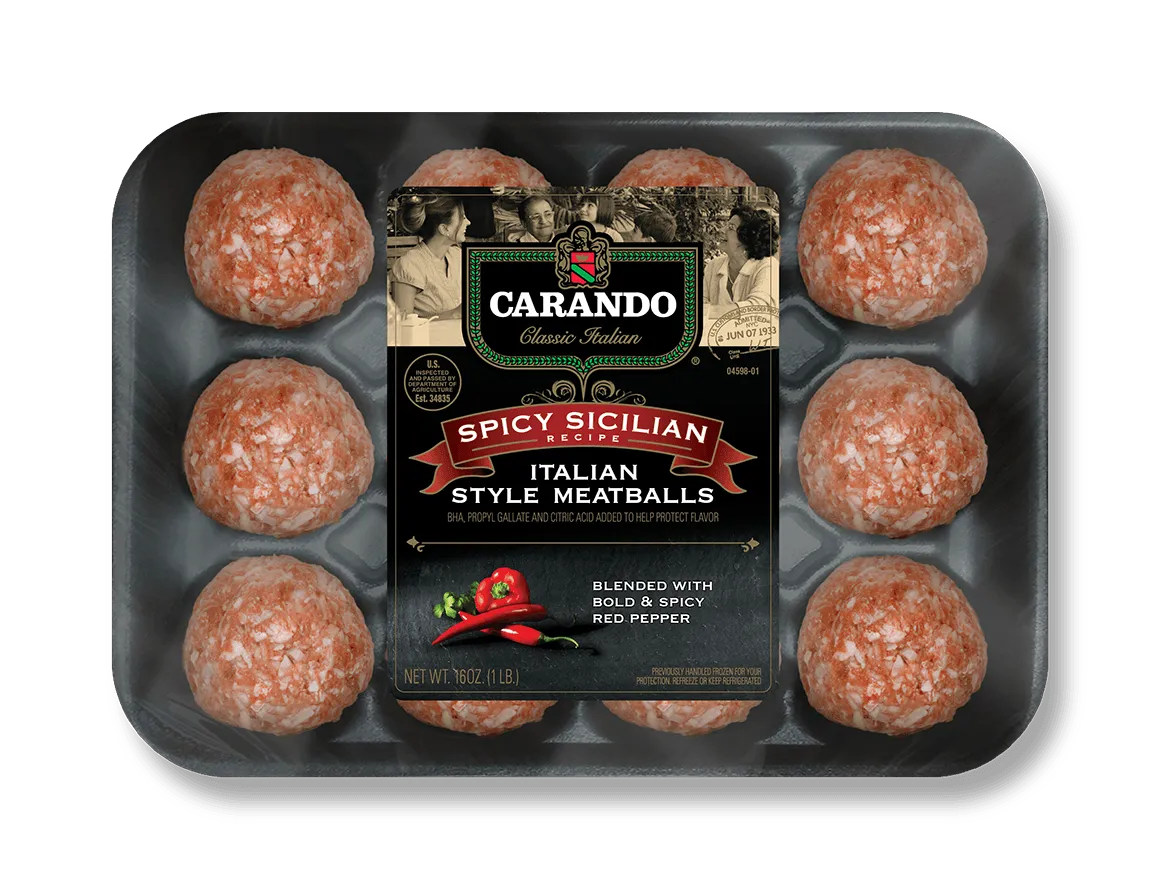 Carando Sicilian Bold & Spicy Italian Style Meatballs 16oz