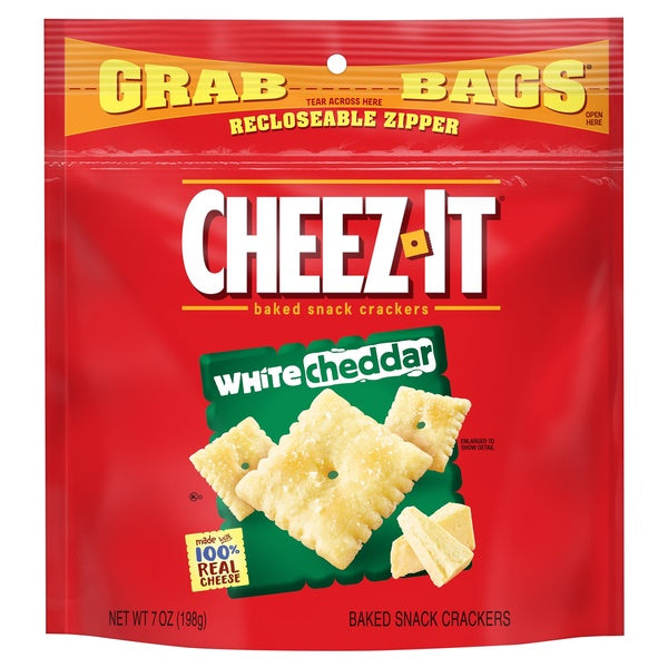 Cheez-It Grab Bags White Cheddar Baked Snack Crackers 7oz