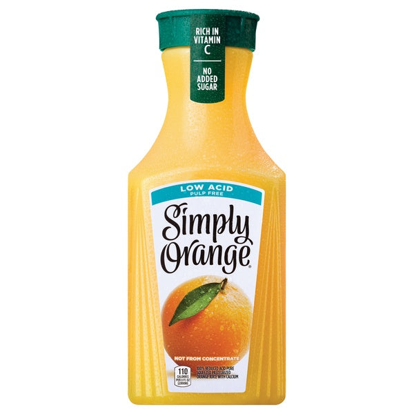 Simply Orange Low Acid Pulp Free Orange Juice 52fl oz