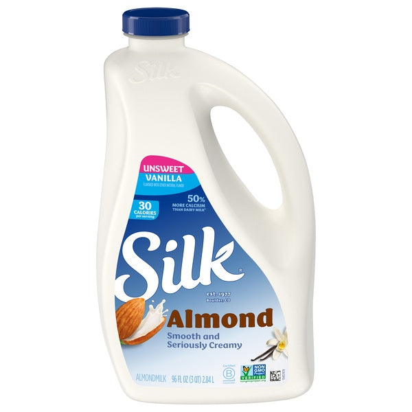 Silk Unsweetened Vanilla Almond Milk 96fl oz