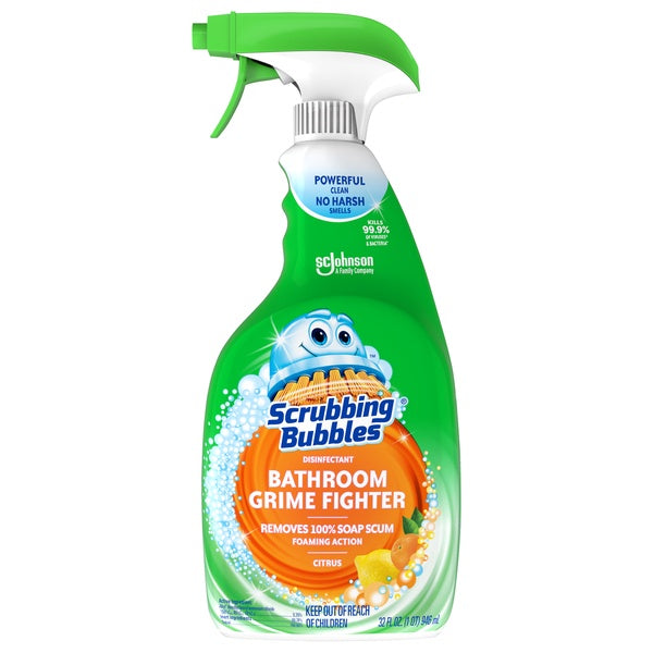 Scrubbing Bubbles Disinfectant Bathroom Grime Fighter Spray Bottle 32fl oz