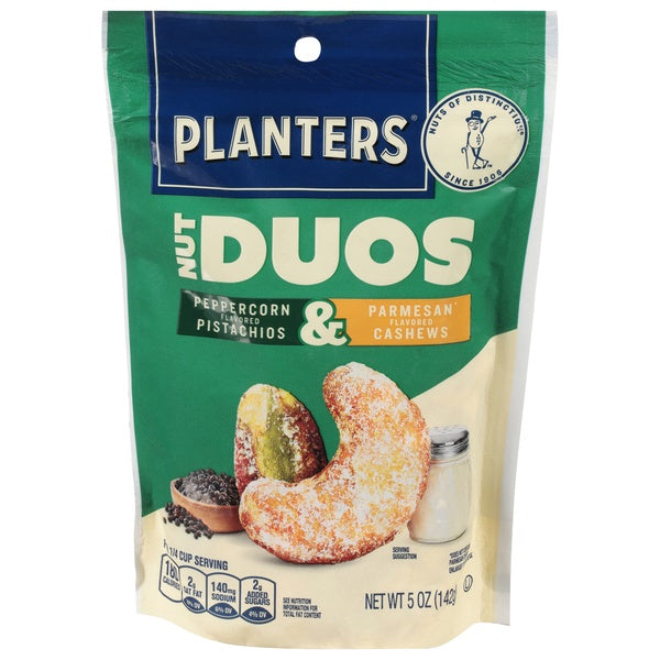 Planters Peppercorn Pistachios/Parmesan Cashews Nut Duos 5oz