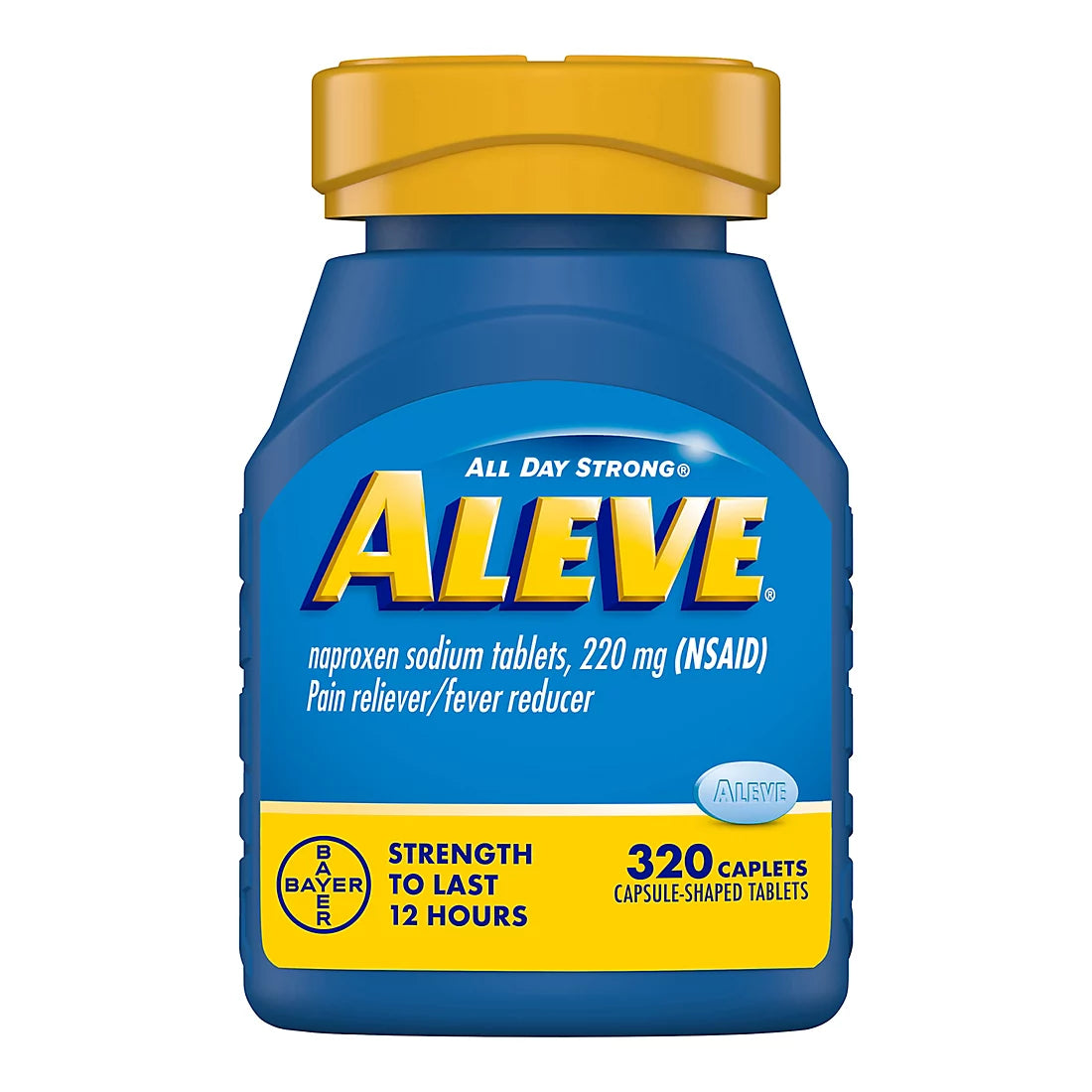 Aleve Naproxen Sodium Pain Reliever Fever Reducer Tablets 220mg x 320