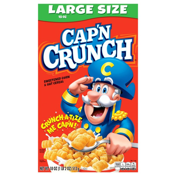 Quaker Cap'n Crunch Original Cereal 18oz