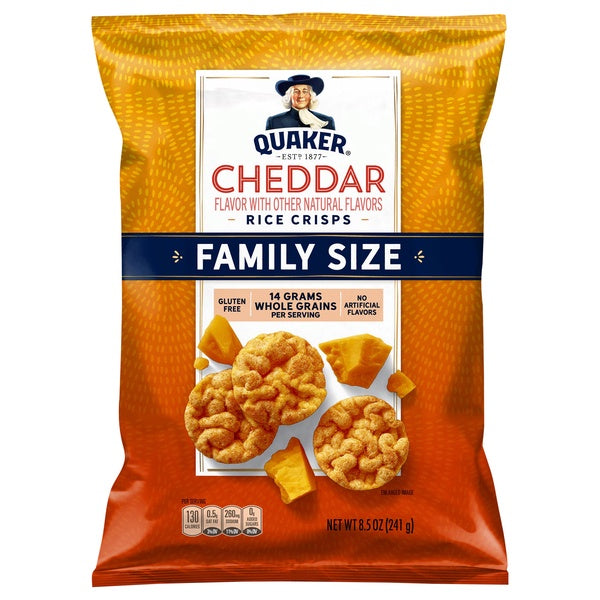 Quaker Family Size Cheddar Rice Crisps 8.5oz