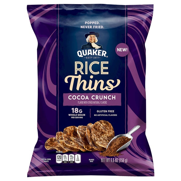 Quaker Cocoa Crunch Rice Thins 5.5oz