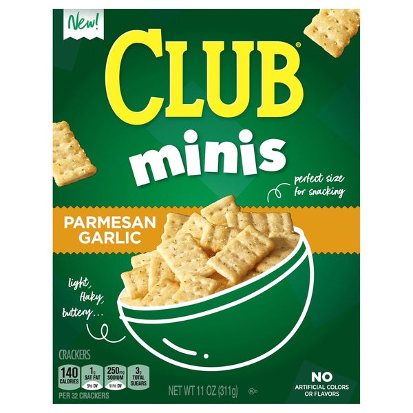 Keebler Club Minis Parmesan Garlic Crackers 11oz