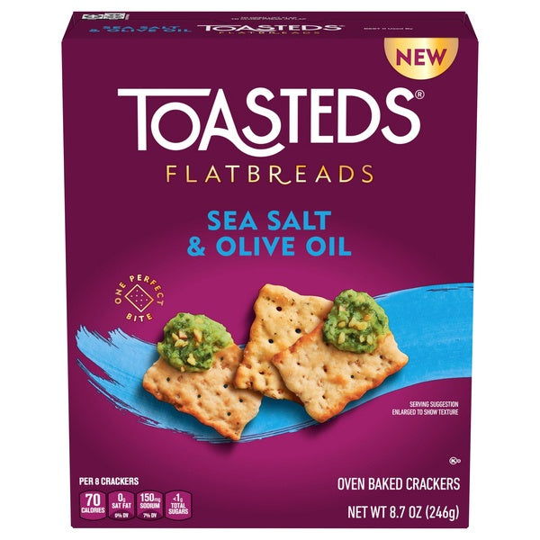 Toasteds Flatbreads Sea Salt & Olive Oil 8.7oz