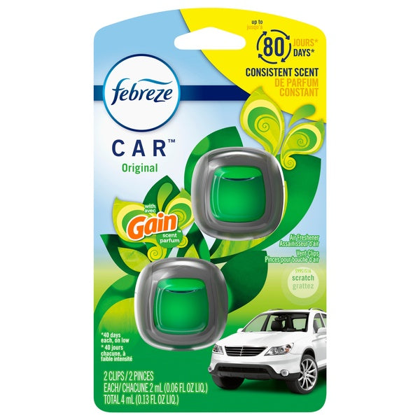 Febreeze Gain Scent Car Clips 2pk