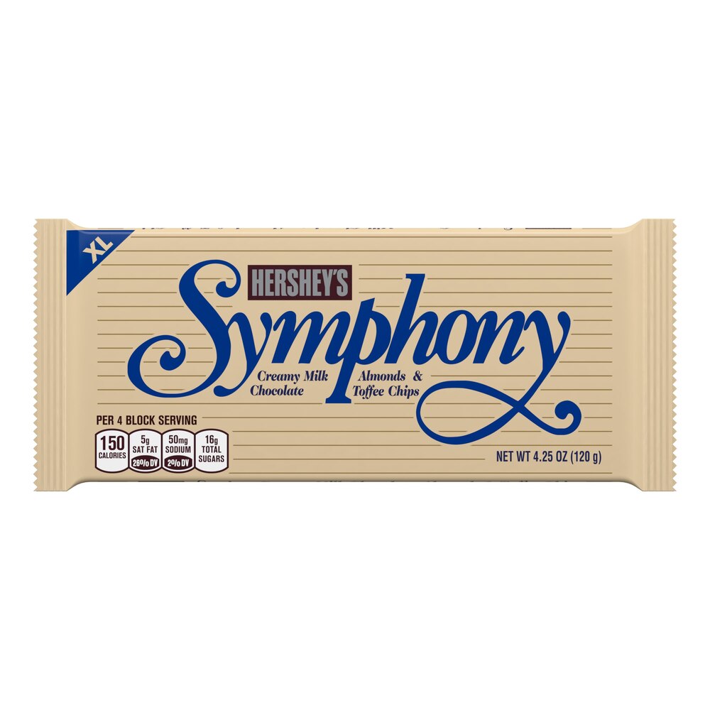 Hershey's Symphony Milk Chocolate Almonds & Toffee 4.25oz