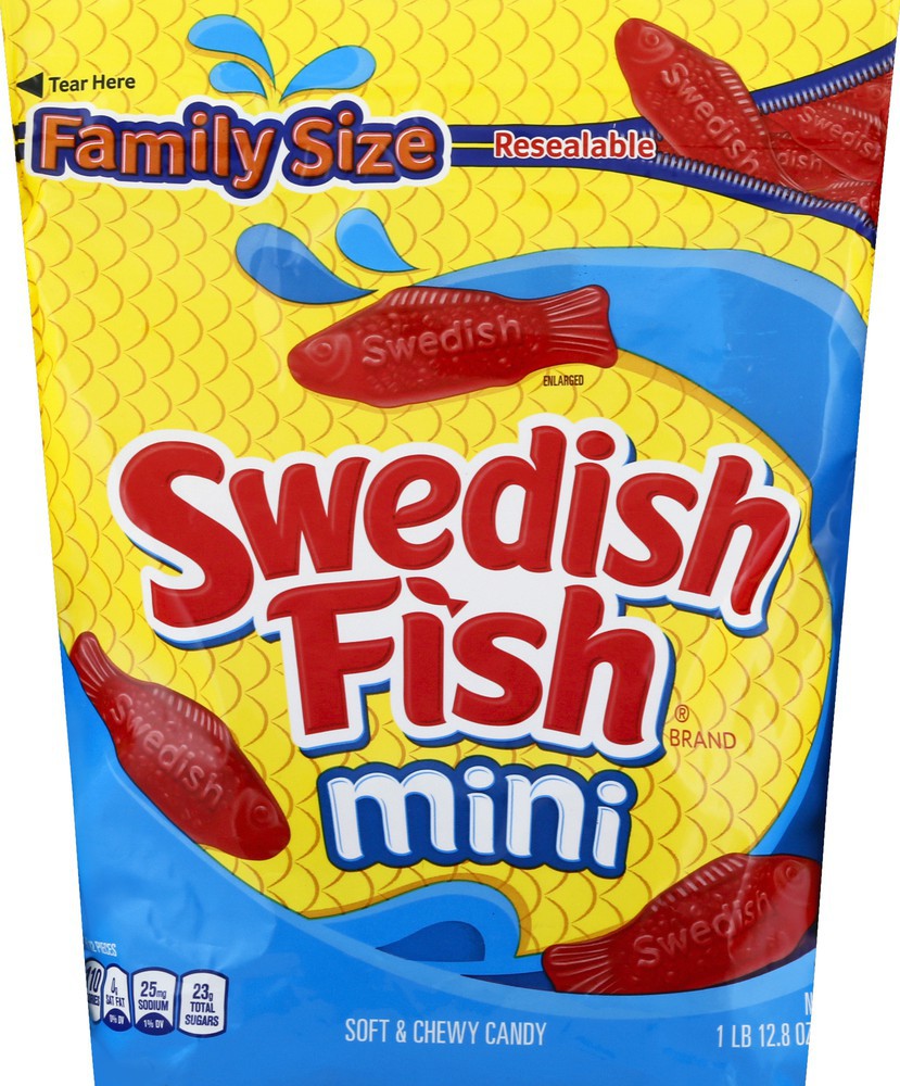 Swedish Fish Mini Soft & Chewy Family Size Candy 1lb 12.8oz