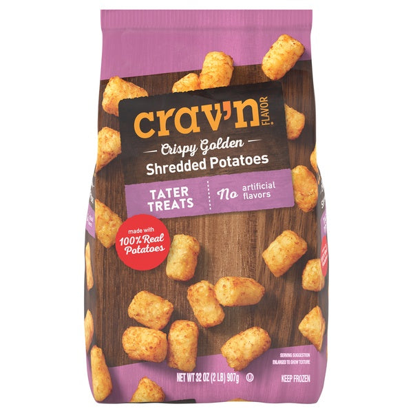 Crav'n Flavor Crispy Golden Tater Tot Treats 32oz