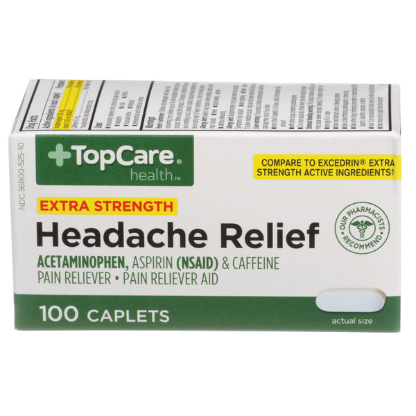 TopCare Extra Strength Headache Relief Caplets 100ct