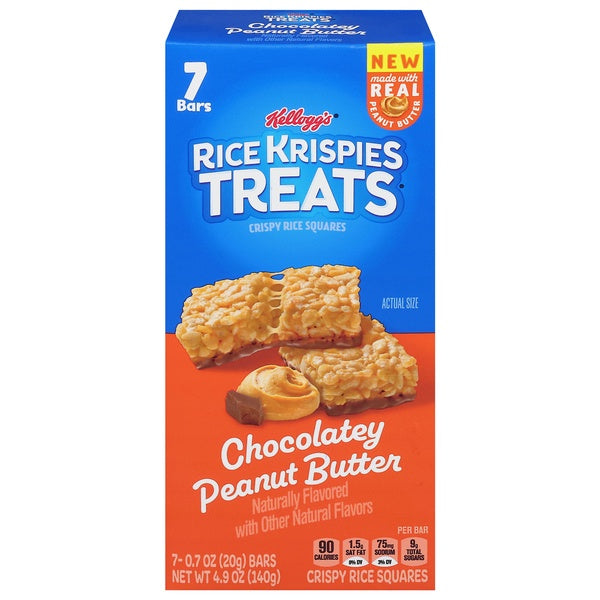 Kellogg's Chocolatey Peanut Butter Rice Krispies Treats 7ct