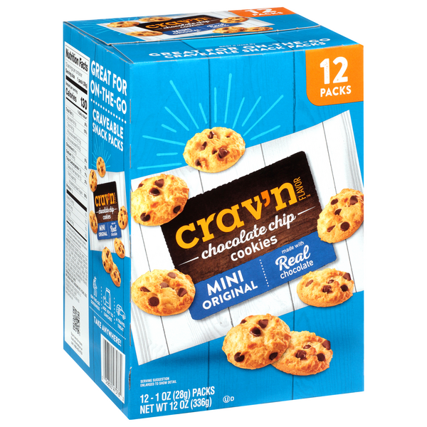 Crav'n Flavor Mini Chocolate Chips Cookies 1oz x 12