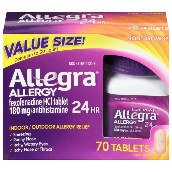 Allegra Allergy Tablets 70ct