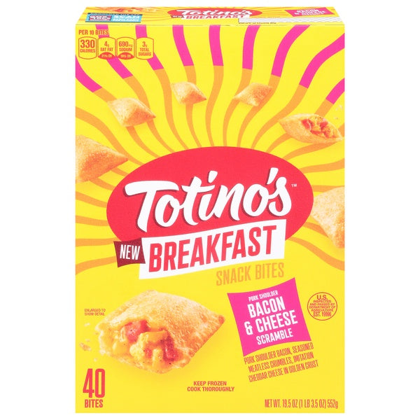 Totino's Bacon & Cheese Scramble Breakfast Snack Bites 40ct