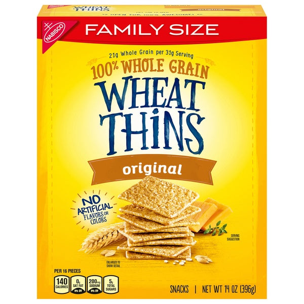 Nabisco Family Size Original Wheat Thins Crackers 14oz