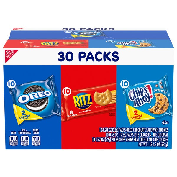 Nabisco Oreo/Ritz/Chips Ahoy Variety Pack 30ct