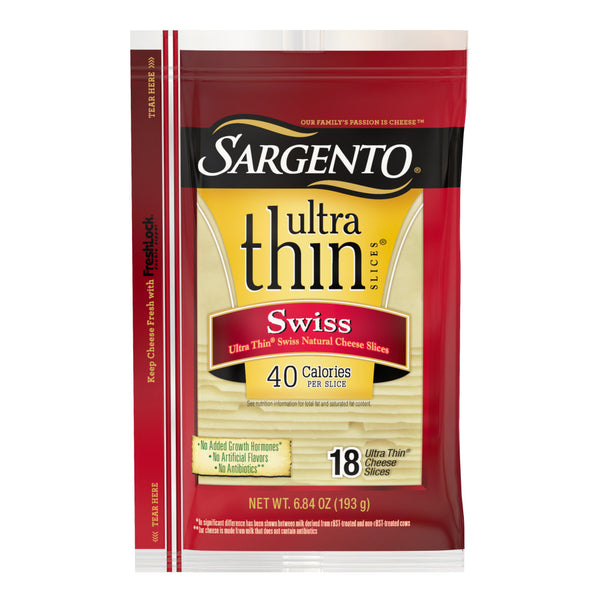 Sargento Ultra Thin Sliced Swiss Cheese 18ct