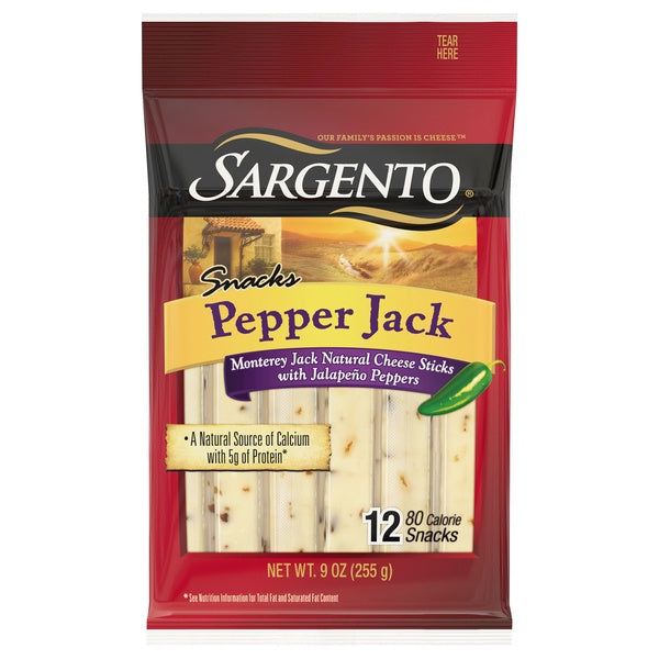 Sargento Pepper Jack Cheese Sticks 12ct