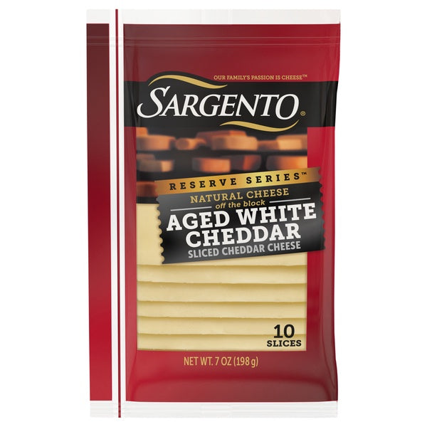 Sargento Aged White Cheddar Sliced Cheese 10ct