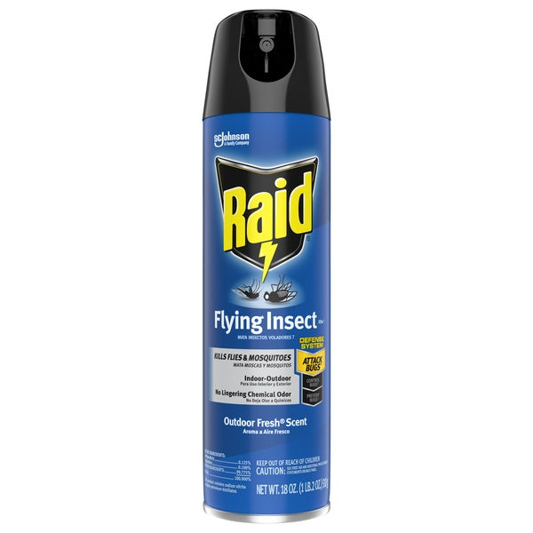 Raid Outdoor Fresh Scent Flying Insect Spray 18oz