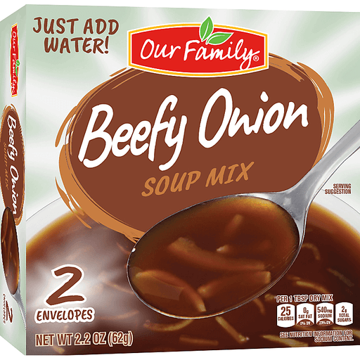 *Our Family Beefy Onion Dry Soup Mix 2.20oz