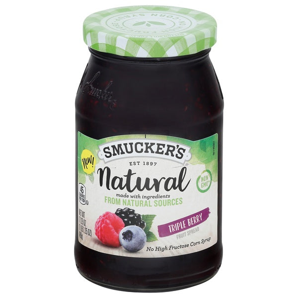 *Smucker's Natural Triple Berry Fruit Spread 17.25oz