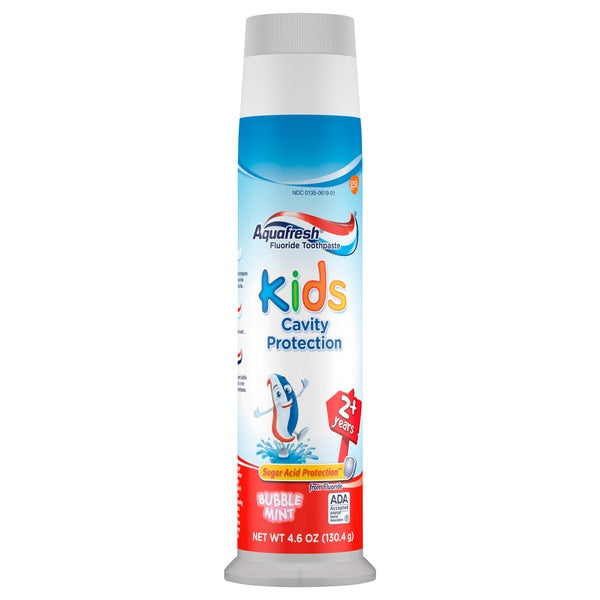 Aquafresh Kids Cavity Protection Bubble Mint Fluoride Toothpaste 4.6oz