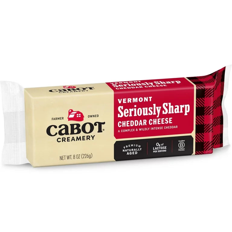 Cabot Seriously Sharp Vermont Cheddar Cheese 8oz