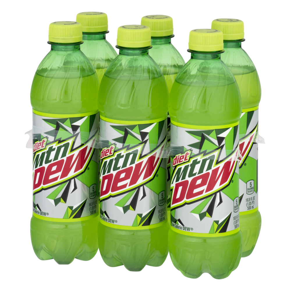 Diet Mountain Dew Bottles 16.9fl oz x 6