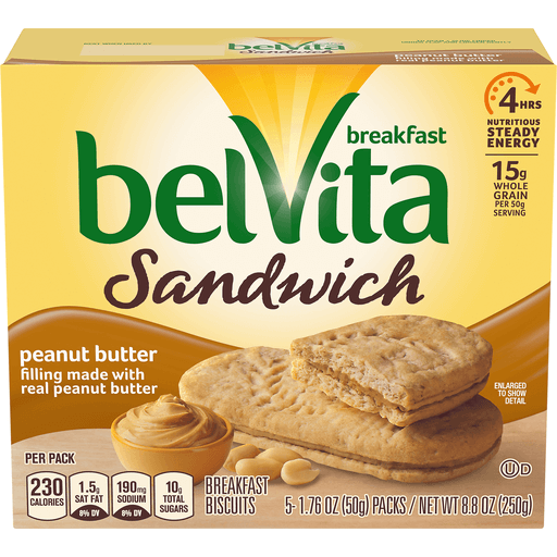 Belvita Peanut Butter Sandwich Breakfast Bar 5ct