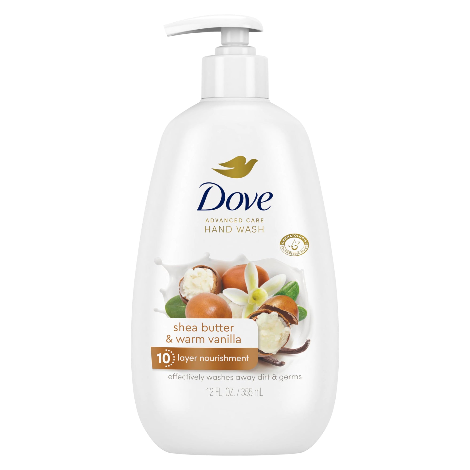 Dove Shea Butter & Warm Vanilla Pump Bottle Hand Wash 12fl oz