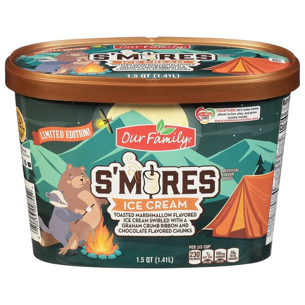 Our Family S'mores Ice Cream 1.5qt