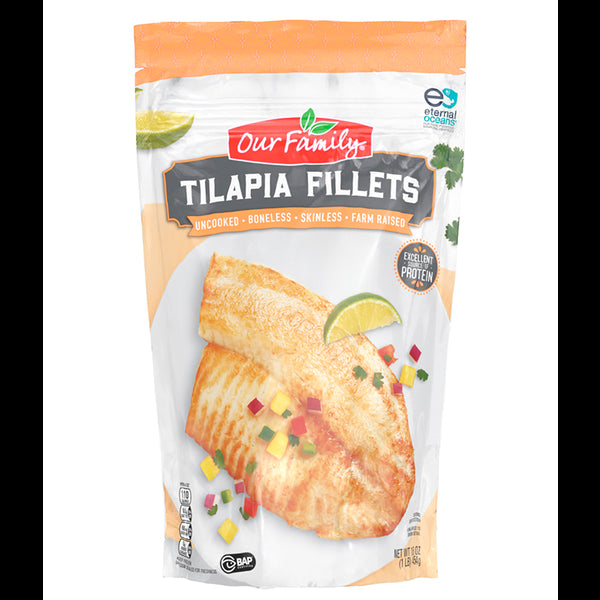 Our Family Frozen Tilapia Filets 16oz