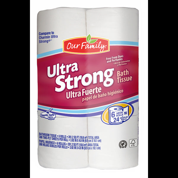 Our Family Ultra Strong Bath Tissue 6ct