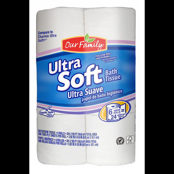 Our Family Ultra Soft Bath Tissue 6ct